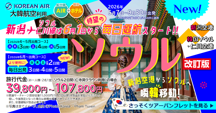 新潟トラベルソウル2～5日間